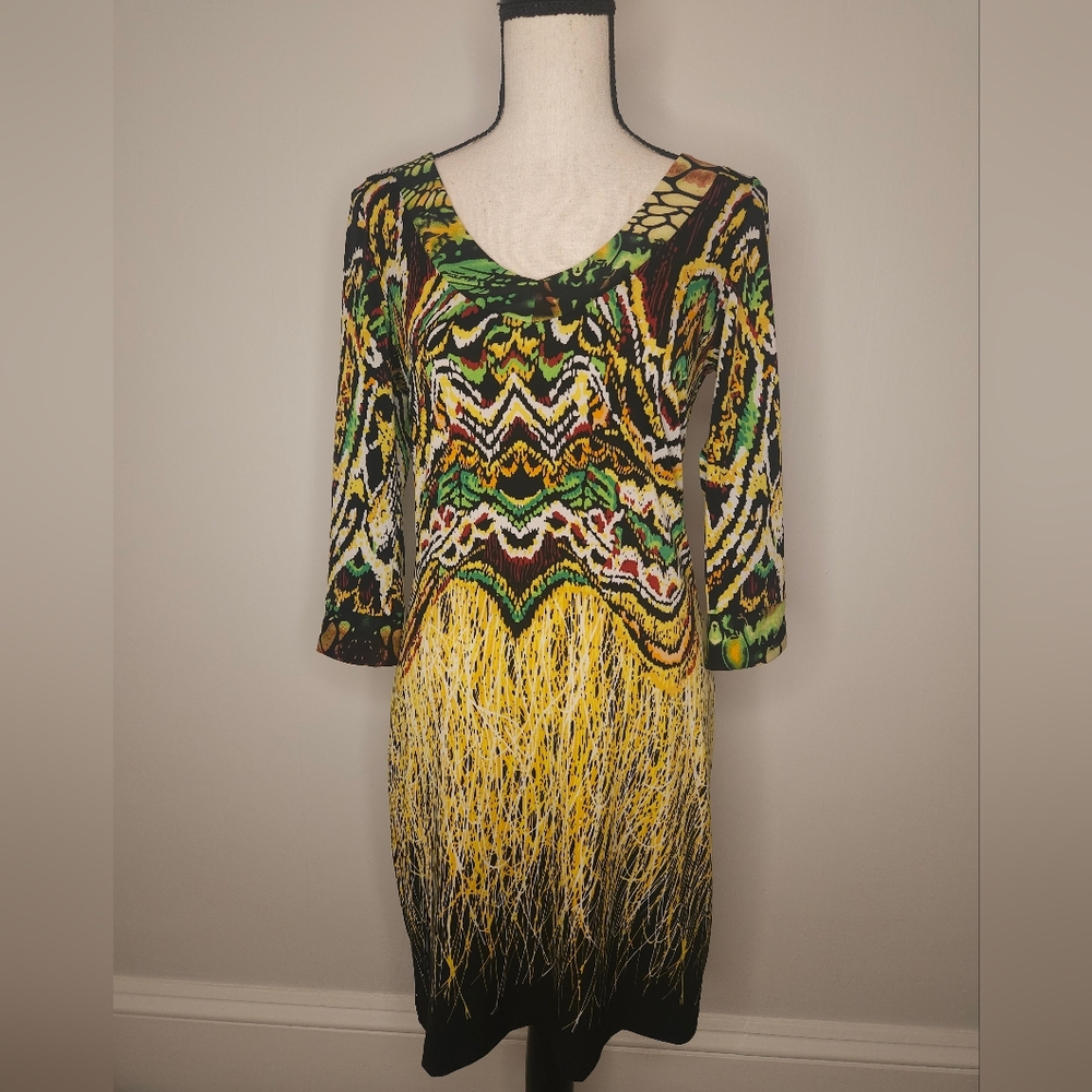 BCBGMaxAzria Multicolor Patterned Dress